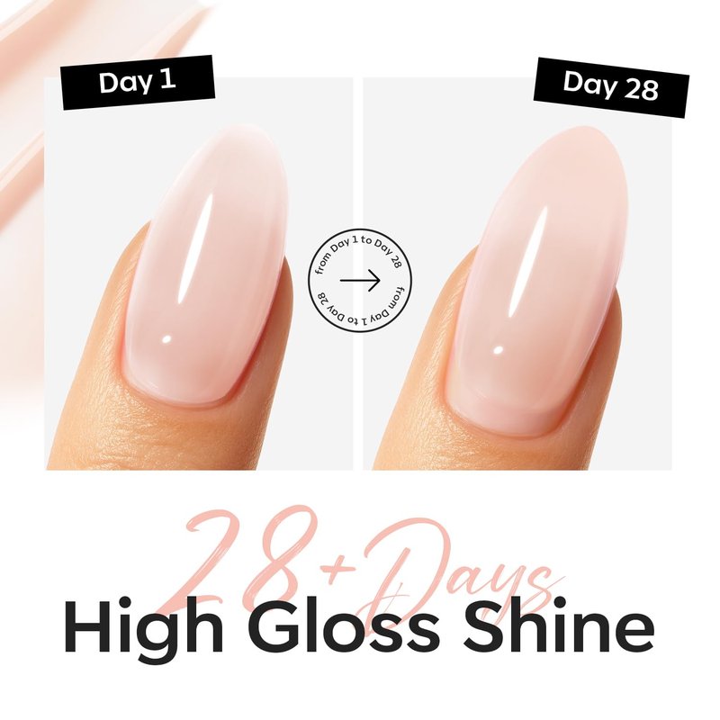 Nude Builder Nail Gel - No Wipe Ultra Gloss Jelly Polish | 15 ML Apex Strengthener for Long-Lasting Nail Art
