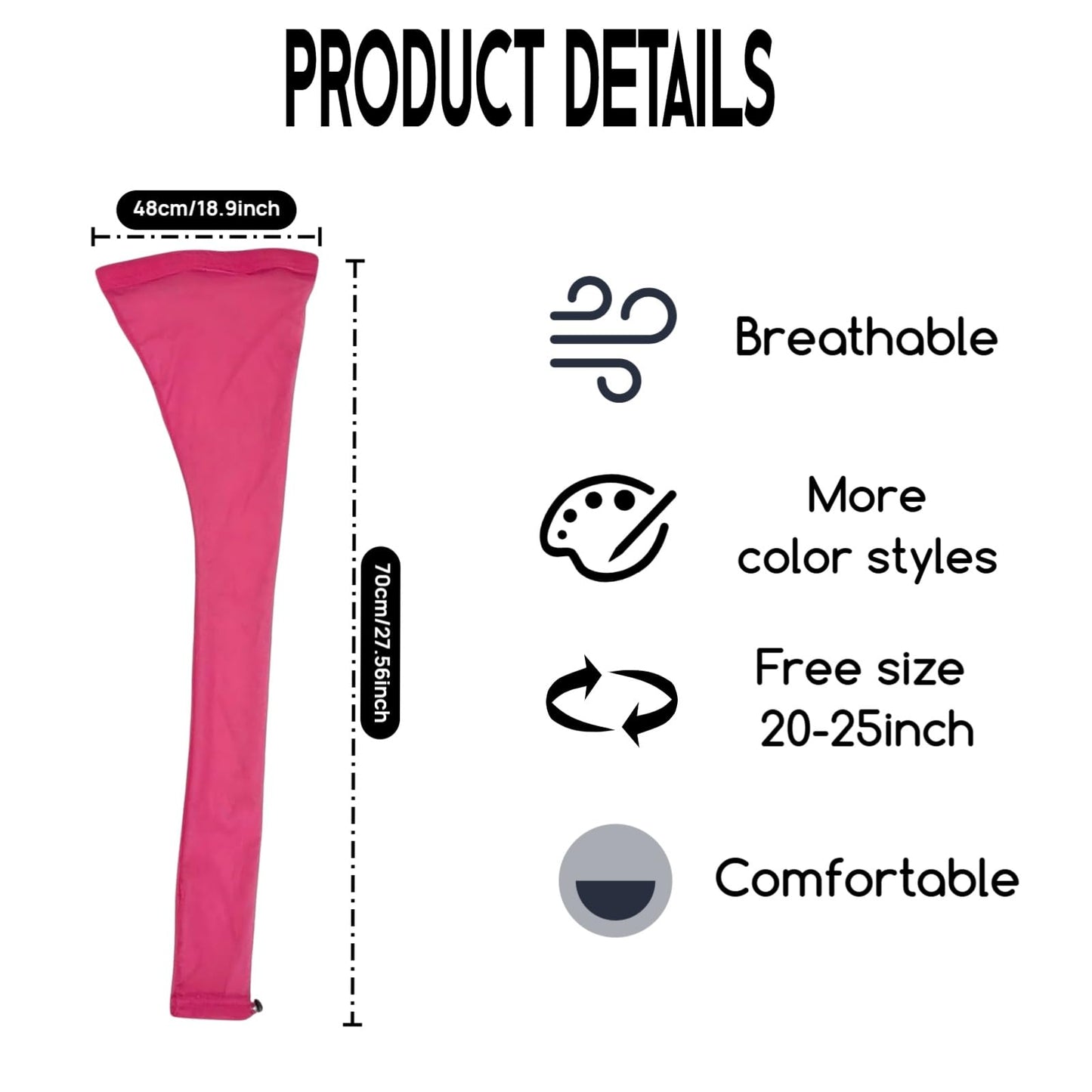 2 Pack Hair Weave Sleeve for Locs, 27.6" Extra Long Stretchy Sleeve for Braids, Dreadlocks & Twists, Adjustable Drawstring Design, Breathable Hair Sleeve for Daily Wear, Workout & Sleep(Brown)