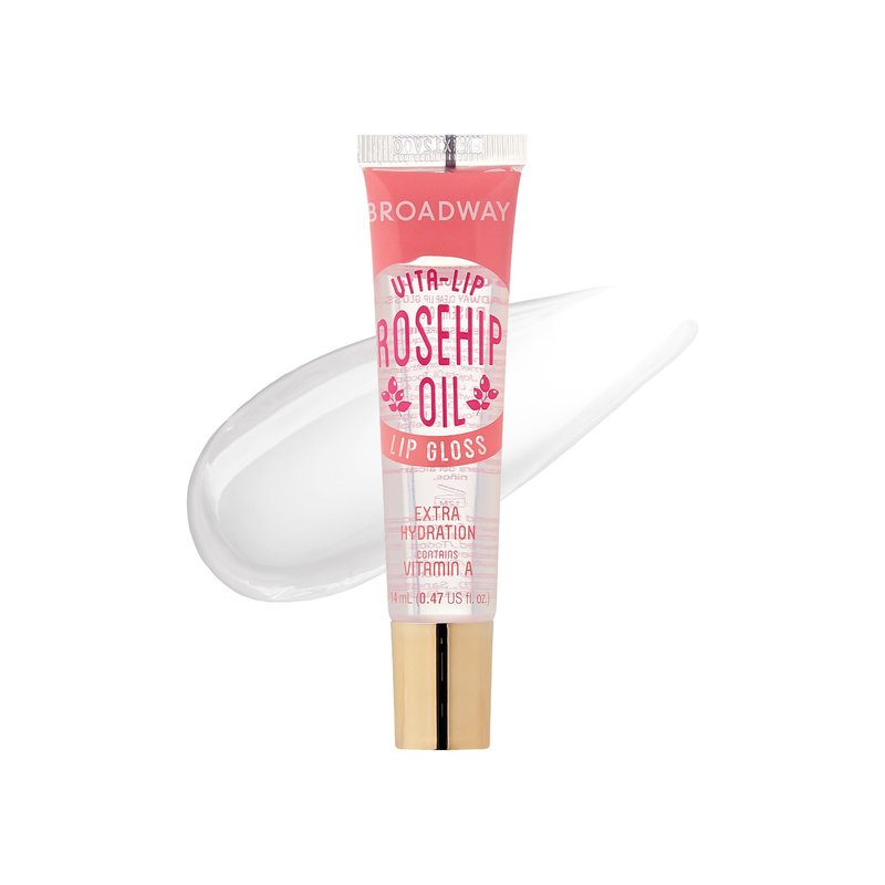 Ruby Kisses Broadway Vita-Lip Clear Lip Gloss (Rosehip Oil 48 Pack), Ultra-Hydrating & Soothing Formula with Vitamin Oils, High-Shine Non-Sticky Finish, Healing Glossy Lip Balm With Vitamin A
