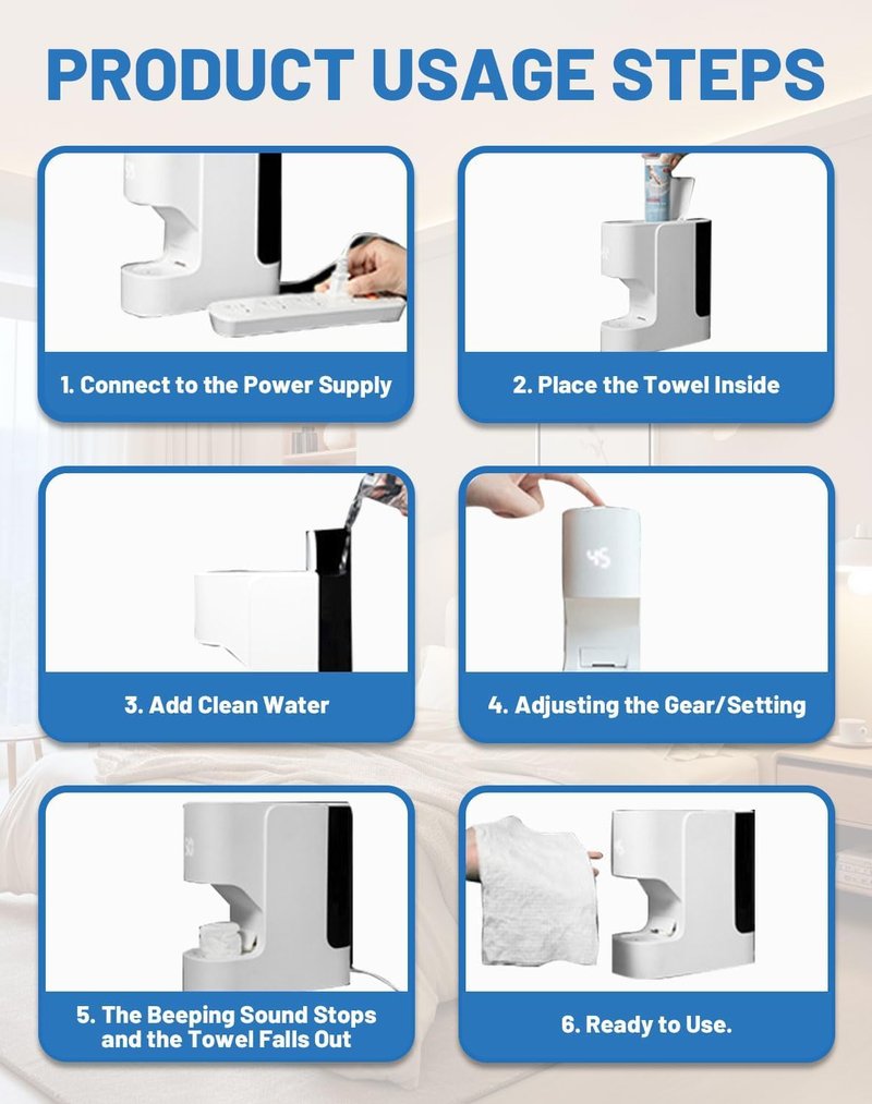 Skiennix Hot Towel Warmer - 5-Second Heating, 55°C Constant Temp | Ideal for Spa & Home Use