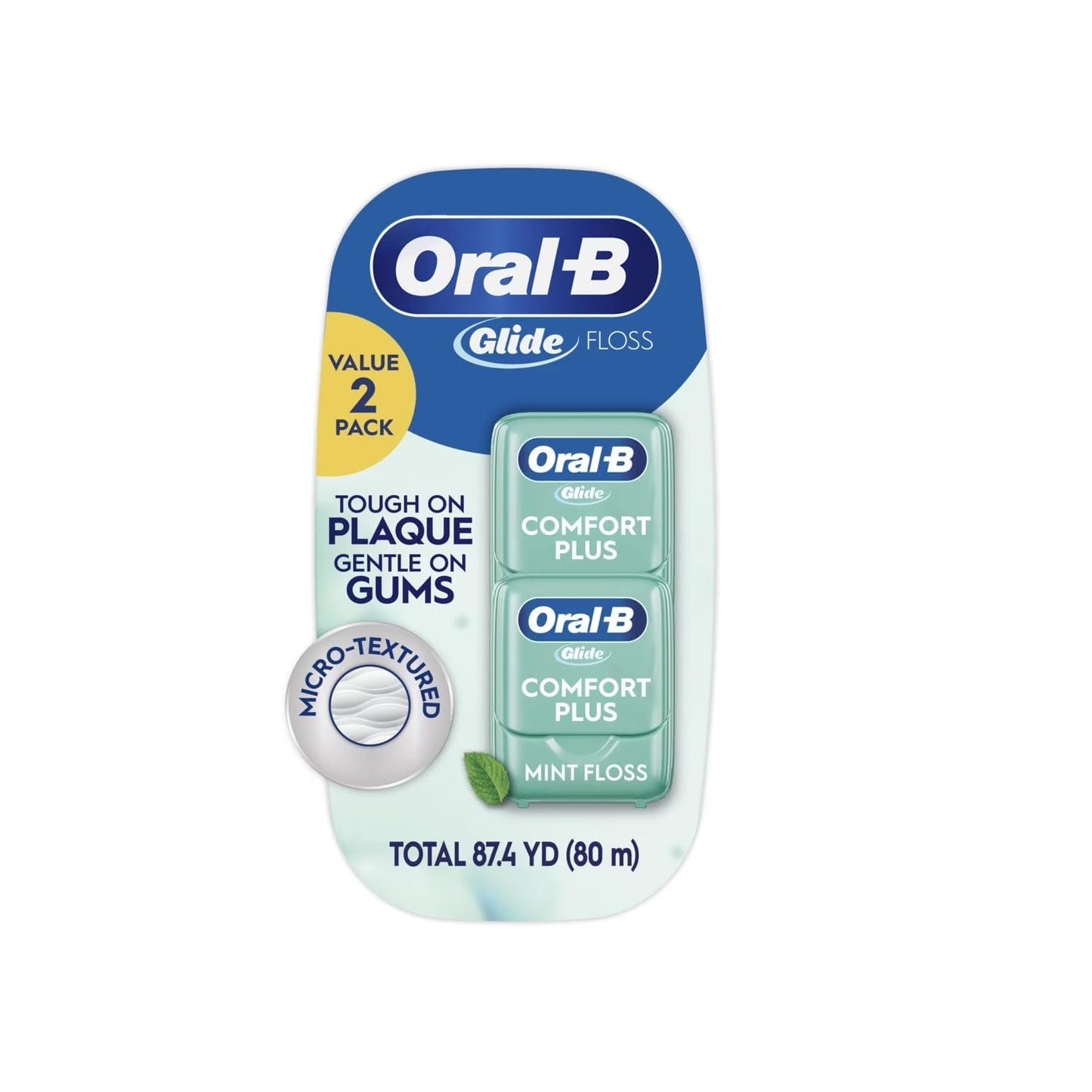Oral-B Glide Pro-Health Comfort Plus GxUHkl Mint Flavor Floss, 3 Pack (2ct Oral-B Floss)