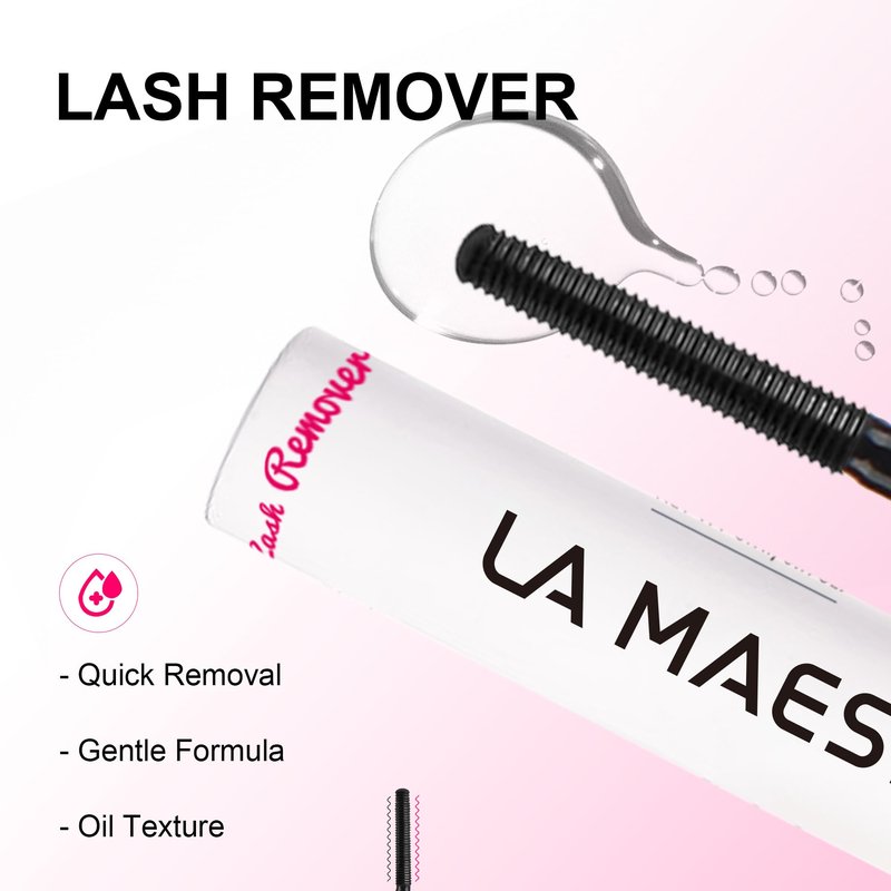 LA MAESII Lash Cluster Glue & Lash Remover, Lash Bond and Seal Kit Waterproof Bond and Seal Lash Glue, Lash Remover for Lash Extensions Home Use 10ml+5ml
