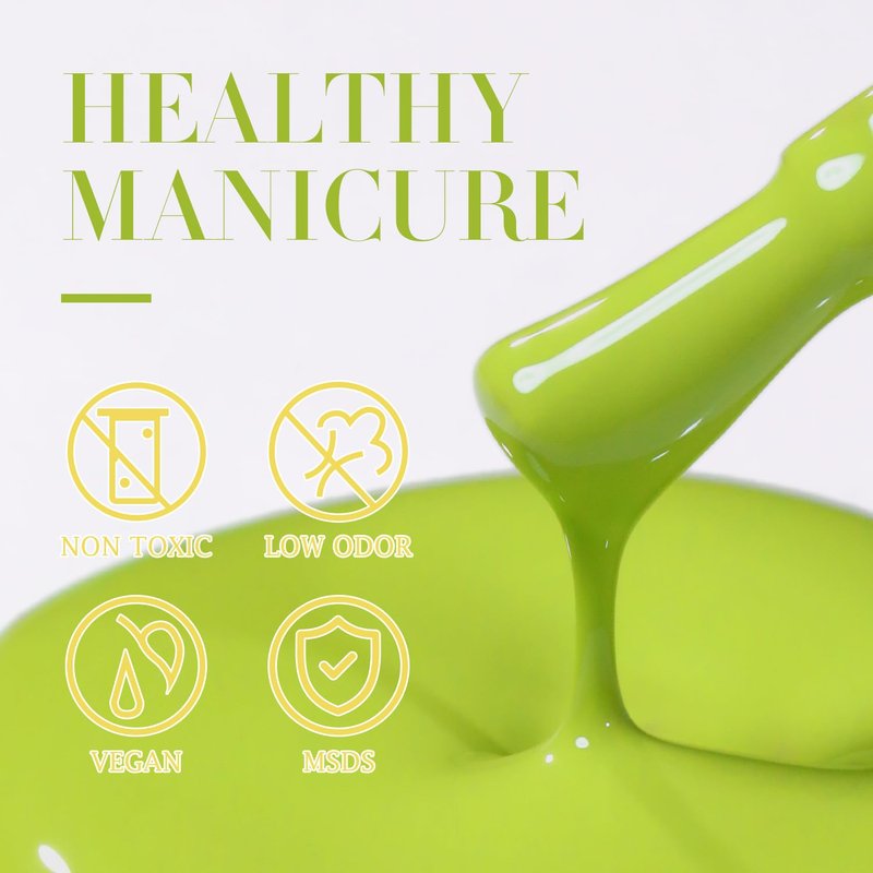 Double Rhythm 15ML Gel Nail Polish Pure Sheer Same Color Same Bottle Soak Off Gel Polish Art Manicure Salon DIY at Home for Women (Olive Green-A1307)