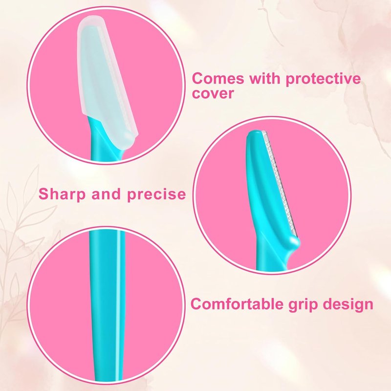 Eyebrow Razor - Multipurpose Face Shaver for Women & Men | 12 Pcs with Protective Cover