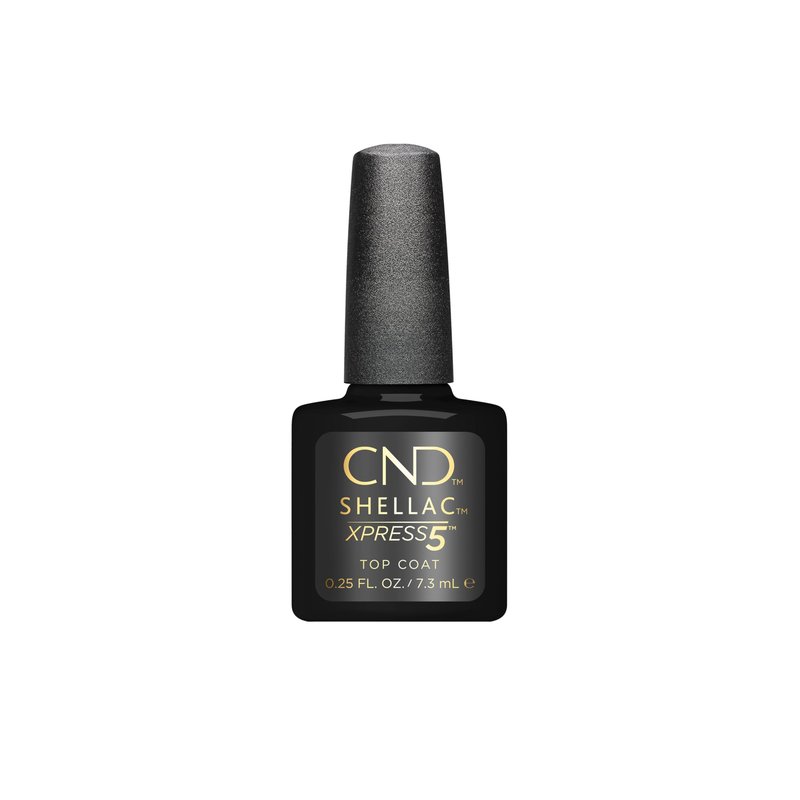 CND Shellac Gel Nail Polish XPRESS5 Top Coat, Crystal Shine Scratch Resistant Final Step Protective Longwear with No Nail Damage, 0.25 fl oz