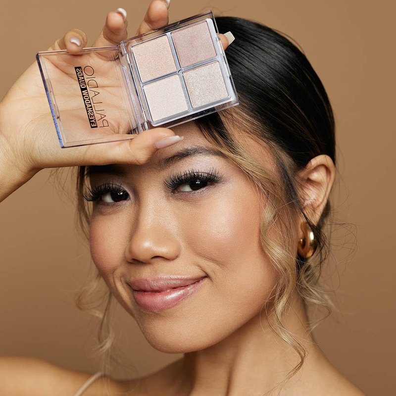 Palladio Eyeshadow Quads - Velvety Matte & Shimmer Palette | Talc-Free, Creamy Formula, Ballerina Color