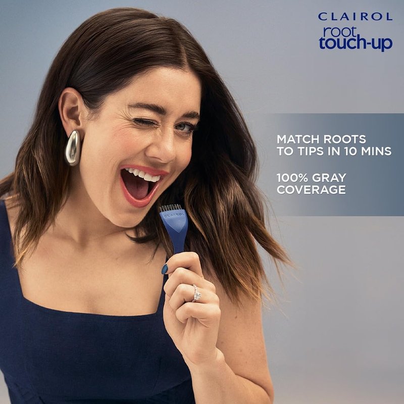 Clairol Root Touch-Up Permanent Hair Dye - 8 Medium Blonde Color | 100% Gray Coverage | Easy Brush Application