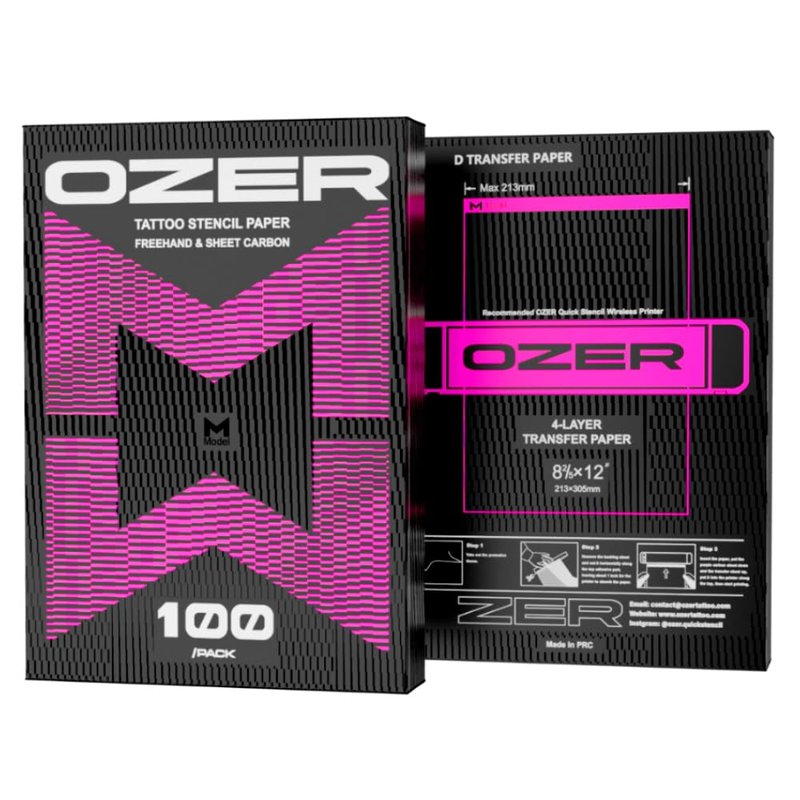 OZER Tattoo Transfer Paper A4 Size Thermal Copier Template Paper x 100 Sheets
