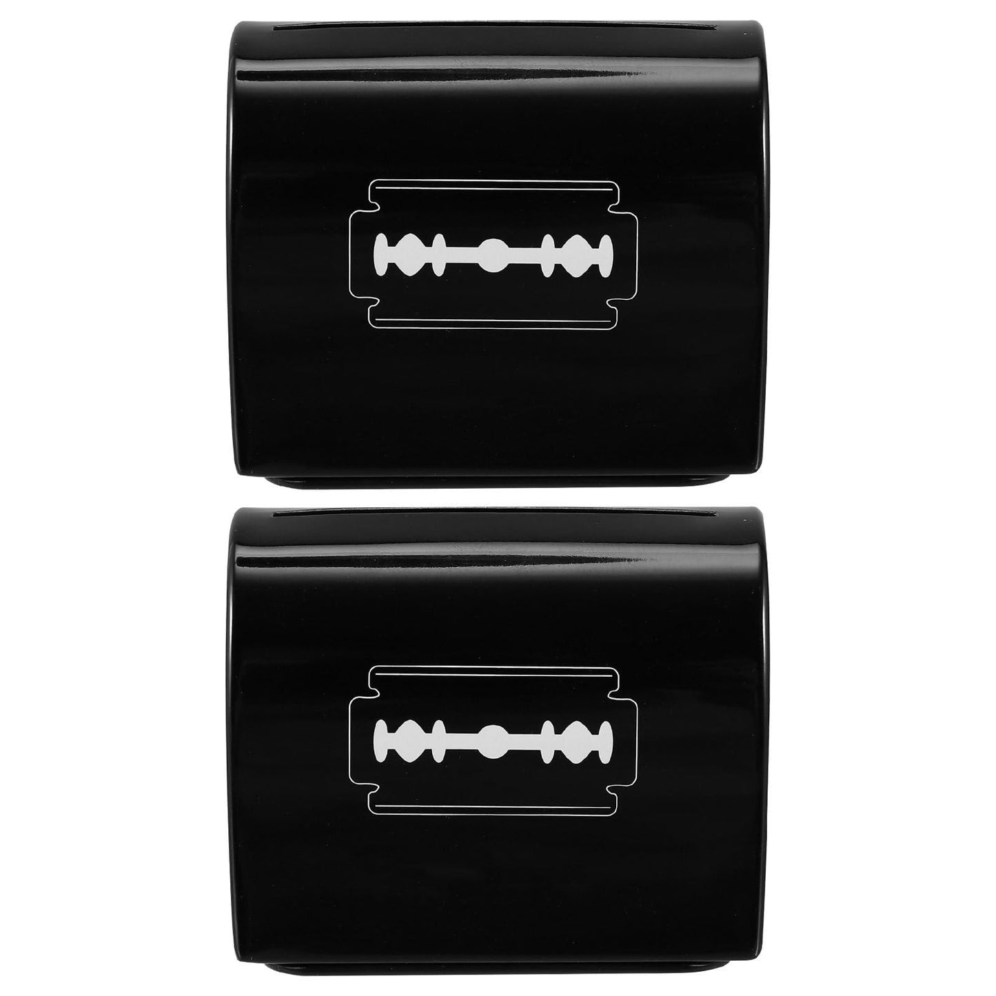 Uonlytech 2pcs Blade Storage Box Blades Dispenser Case Safe Storage Bank for Blades Safety Disposable Razors for Men Blades Disposal Collect Container Water Dispenser Household Travel Iron