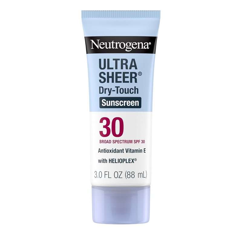 Neutrogena Ultra Sheer Sunscreen SPF 30 - Lightweight, Non-Greasy, Water-Resistant | 3 fl oz Travel Lotion