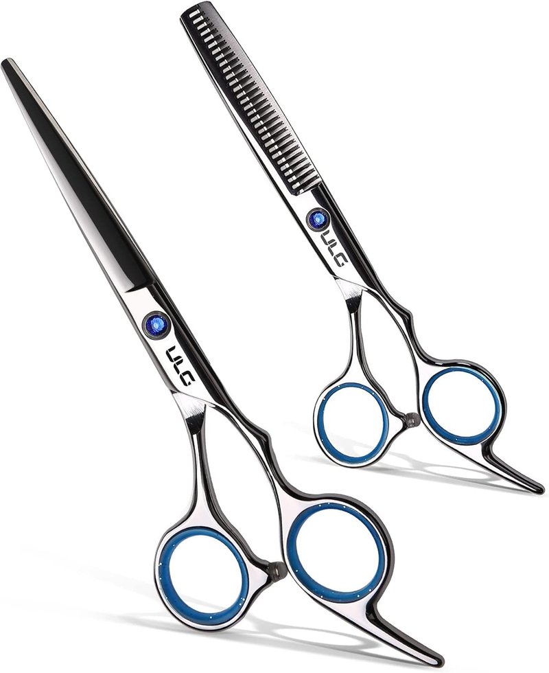 Professional Hair Cutting Scissors Set - Thinning Shears & Razor Edge - Japanese Stainless Steel | 6.5 Inch