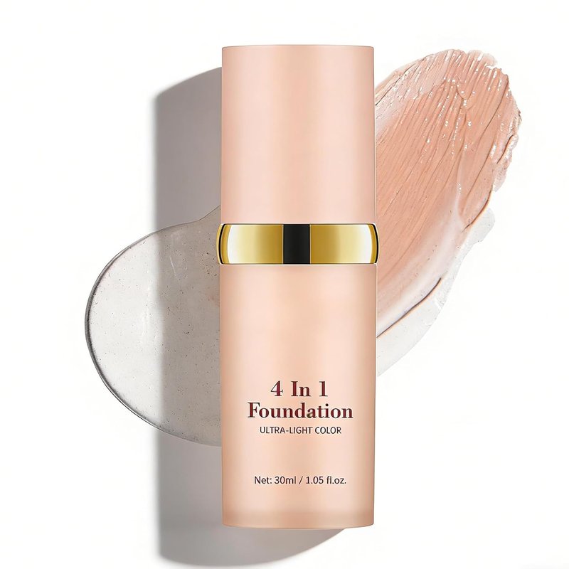 4-in-1 Color Changing Foundation - Auto-Adjusting SPF 30 Liquid Makeup for Medium Coverage | Natural Matte Finish (Light)