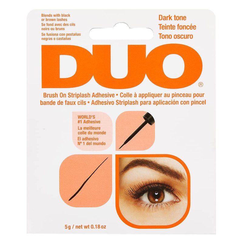 DUO Brush-On Lash Glue - Waterproof Dark Tone Adhesive for Strip & Cluster Lashes | 0.18 oz