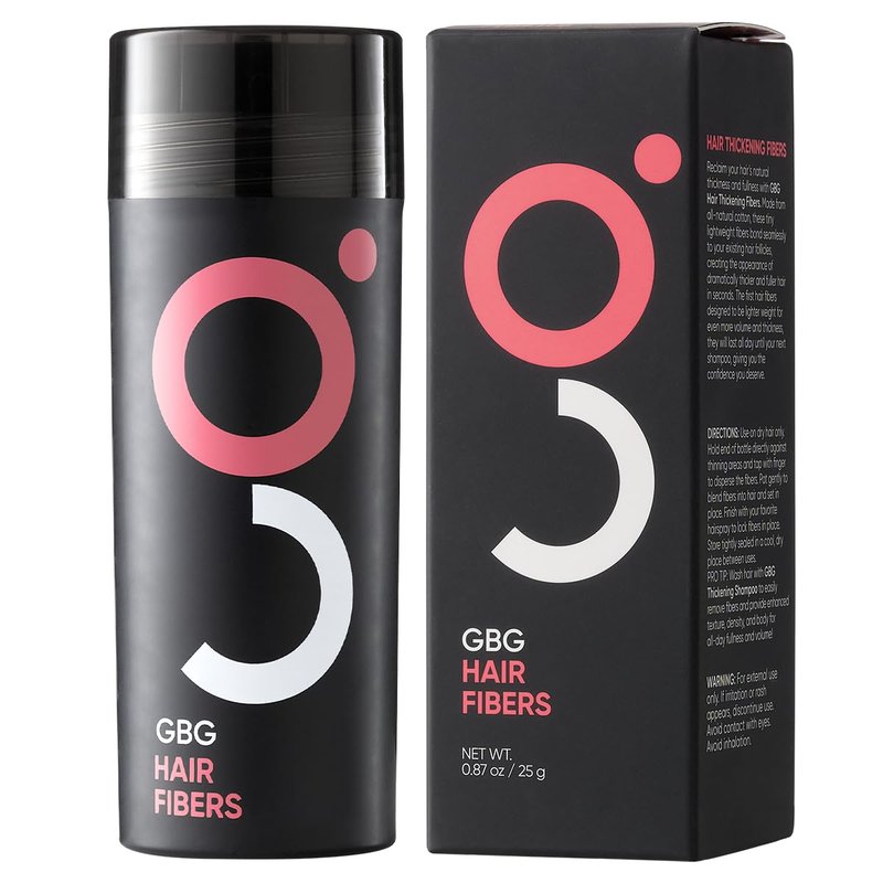 GBG Hair Fibers for Thinning Hair & Bald Spots (Dark Brown) - 25g Bottle - Conceals Hair Loss - Instant Cover Up & Volume in 30 Seconds, Hair Powder for Women & Men - Cruelty Free