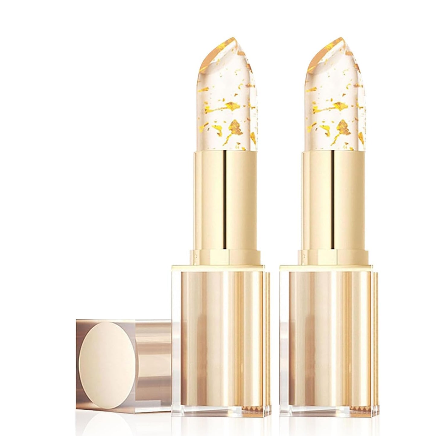 YCNASSS Color Changing Lipstick for Older Women, pH Adjusting Clear Lip Gloss, Transfer-Proof, Long-Lasting Hydration, 8+ Hours, 2 Pieces