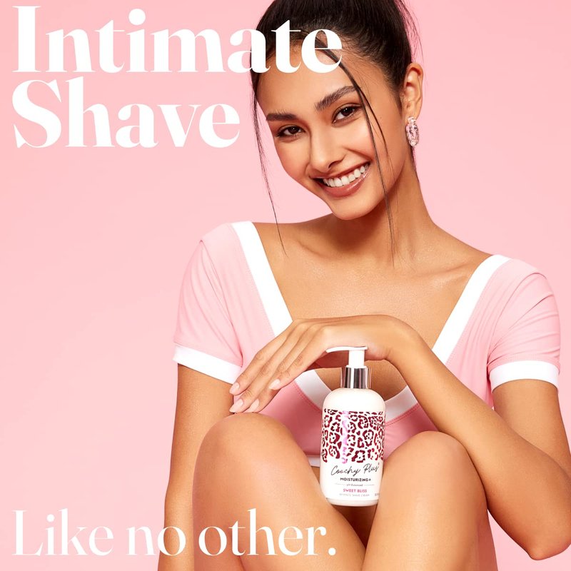 IntiMD Coochy Plus Intimate Shaving Cream - Sweet Bliss for Rash-Free Shaving, 8.5oz | Prevents Razor Burns & Bumps
