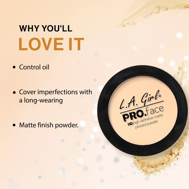 L.A. Girl Pro.Face Matte Pressed Powder - Porcelain Finish for Flawless Skin | GPP603