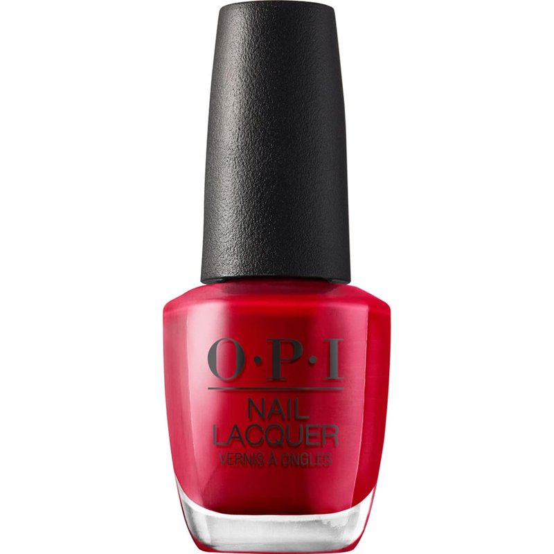 OPI Nail Lacquer The Thrill of Brazil | Opaque Bright Red Crème Chip Resistant Nail Polish | Vegan, Fast Drying, Streak Free