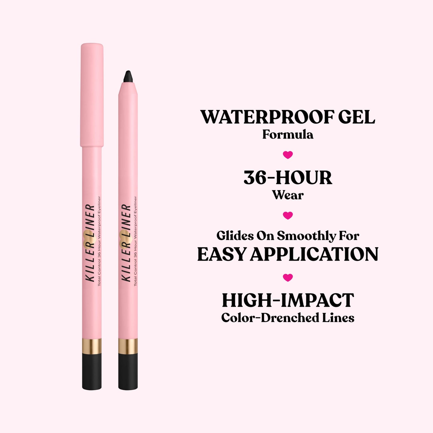 Too Faced Killer Liner 36-Hour Gel Eyeliner Pencil | Long Lasting, Waterproof, Non-Flaking Eyeliner Pencil, 0.04 Ounce, Queen