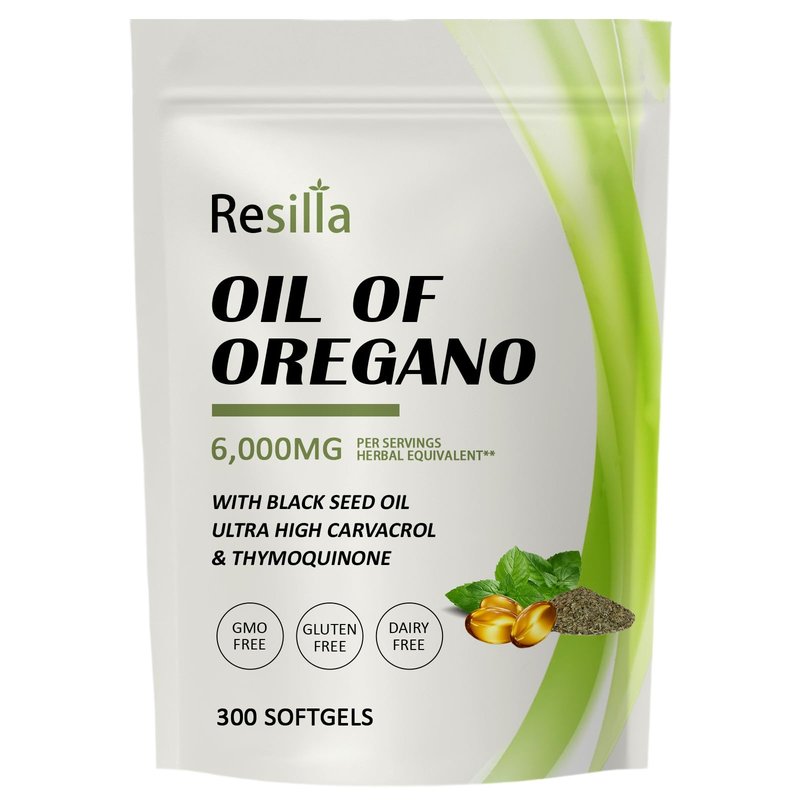 RESILLA Oil of Oregano with Black Seed Oil - Aceite de Orégano Capsulas,Non-GMO,Gluten Free,Antioxidant & Immune Support (1)