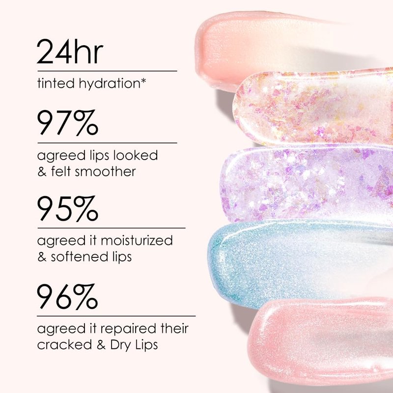 CATKIN Lip Balm Tinted Color Changing Lipstick Ultra Hydrating Lip Moistrurizer Lip Care with Vitamin E Nourishing For Cracked & Dry Lips 0.12 oz C04 Rainbow