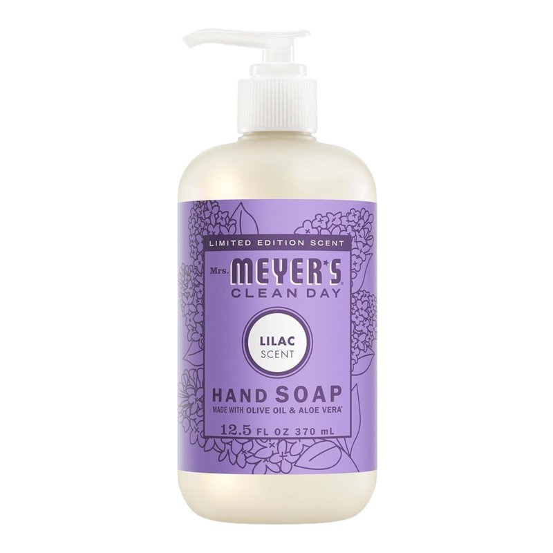 Mrs. MEYER'S CLEAN DAY Liquid Hand Soap Bottle, Lilac, 12.5 Fl Oz (Pack of 6)
