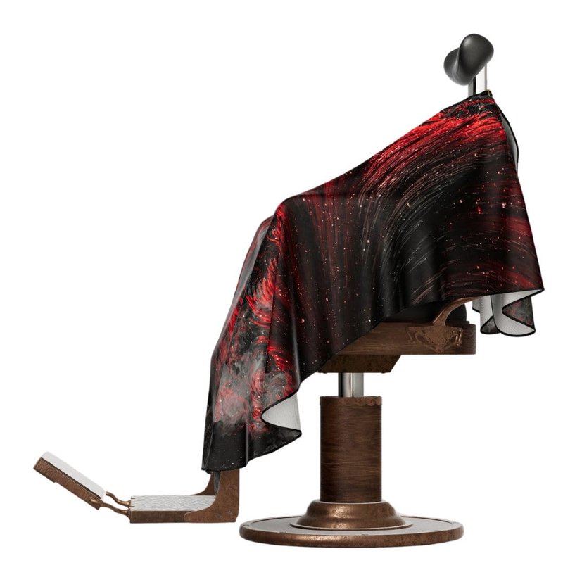 Professional Barber Cape - Hair Cutting Cape with Adjustable Neck Closure, Salon Quality Styling Cape for Hairdressers and Barbers - Red