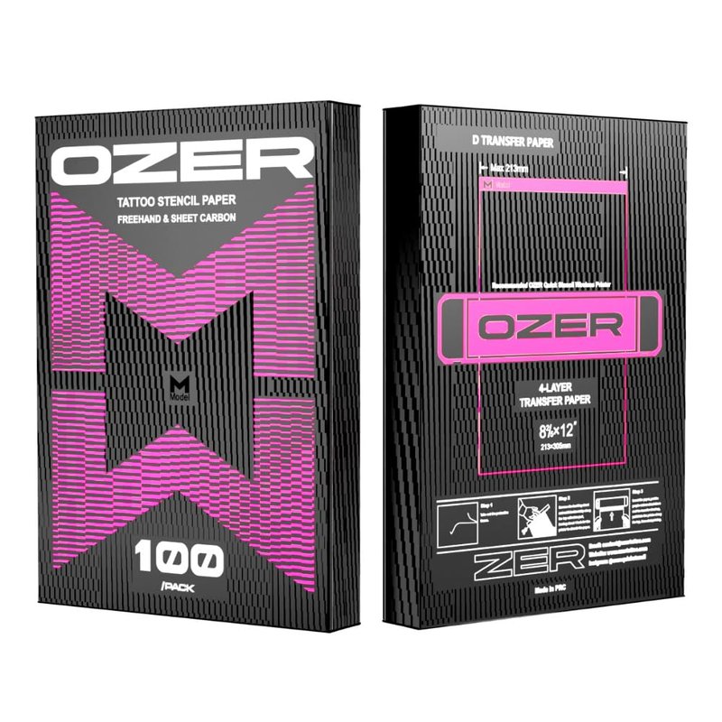 OZER Tattoo Transfer Paper A4 Size Thermal Copier Template Paper x 100 Sheets