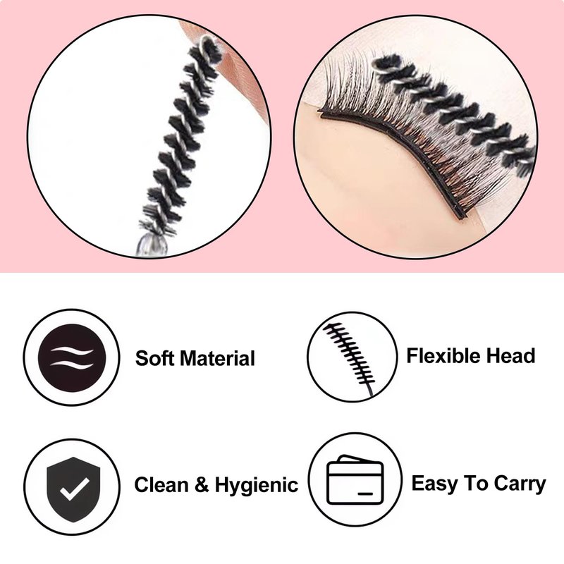 Corconess 100Pcs Mini Spoolies For Eyelash Extensions,Disposable Lash Spoolies Micro Eyebrow Brush Eyelash Spoolies Mascara Wands Lash Tech Supplies