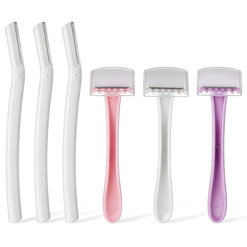 KFHENSOMR 6Pcs Eyebrow Razors, Dermaplane Razor for Women Face