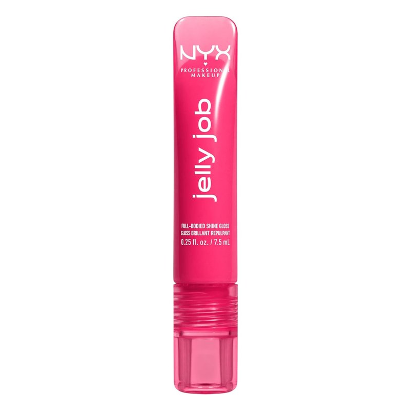 NYX Jelly Job Lip Gloss - Full-Bodied, Smoothing Lip Tint | Juicy Jelly Bright Pink