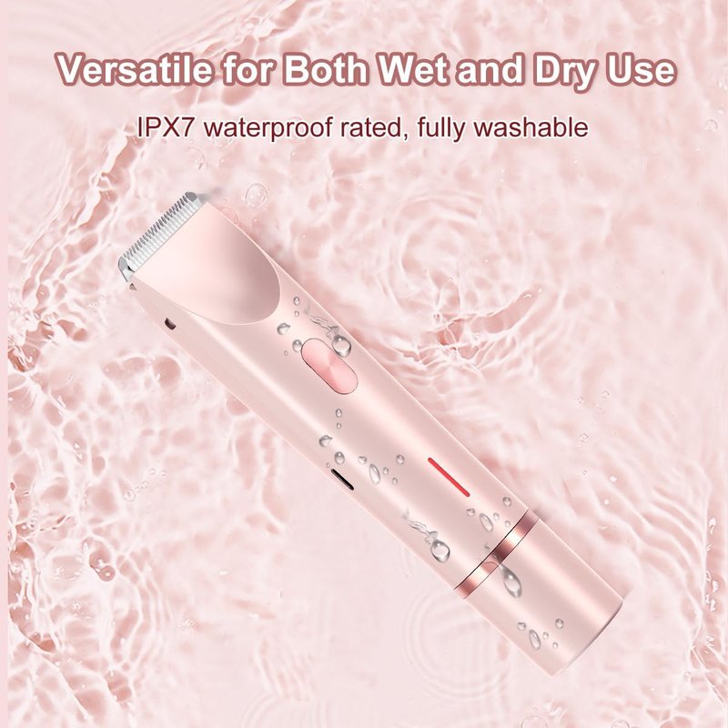 Bikini Trimmer for Women - 2-in-1 Electric Shaver for Body & Facial Hair Removal | Waterproof Rechargeable Design