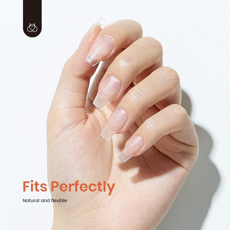 Beetles Short Coffin Gel Nail Tips for Nails Art, 510Pcs Matte Short Coffin False Fake Clear Acrylic Nails for Gel Polish/Dip Powder/Poly Extension for Women