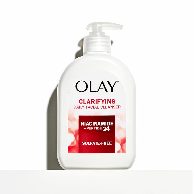 Olay Daily Facial Cleanser | Niacinamide & Peptides for Refined Pores - Sulfate-Free, 16 Oz