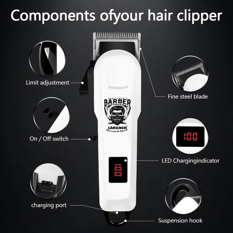 Professional Hair Clippers for Men - Cordless Beard Trimmer & T-Blade Hair Trimmer for Men, Rechargeable Clippers for Hair Cutting