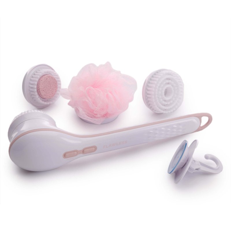 Finishing Touch Flawless Cleanse Spa, Electric Body Brush- with 3 Multi-Purpose Cleansing Heads for a Full Body Spa Experience