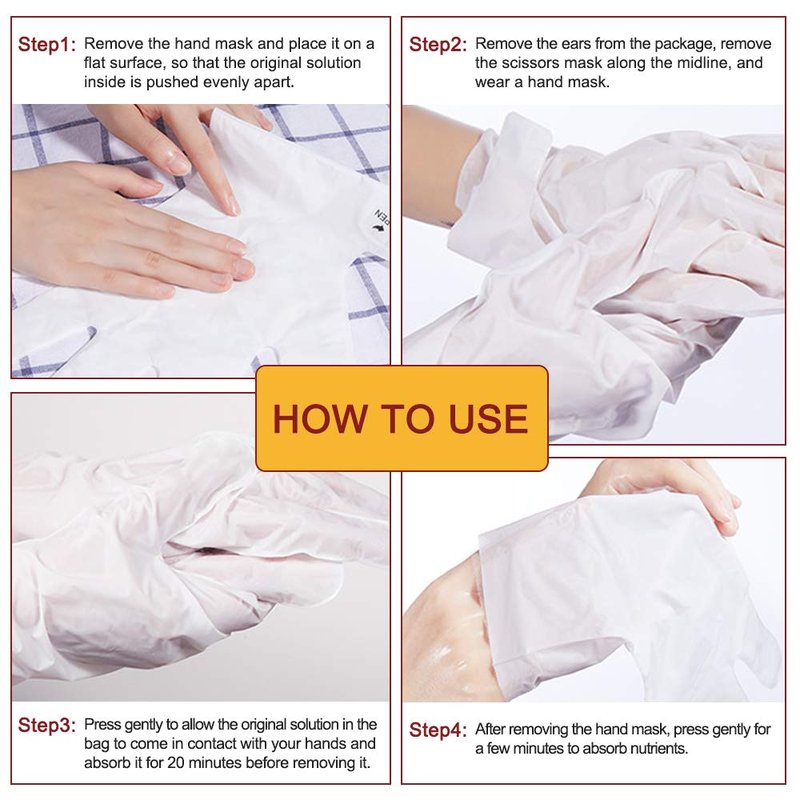 Moisturizing Hand Peeling Mask - 5 Pack Repairing Gloves for Dry Skin | Honey & Milk Formula