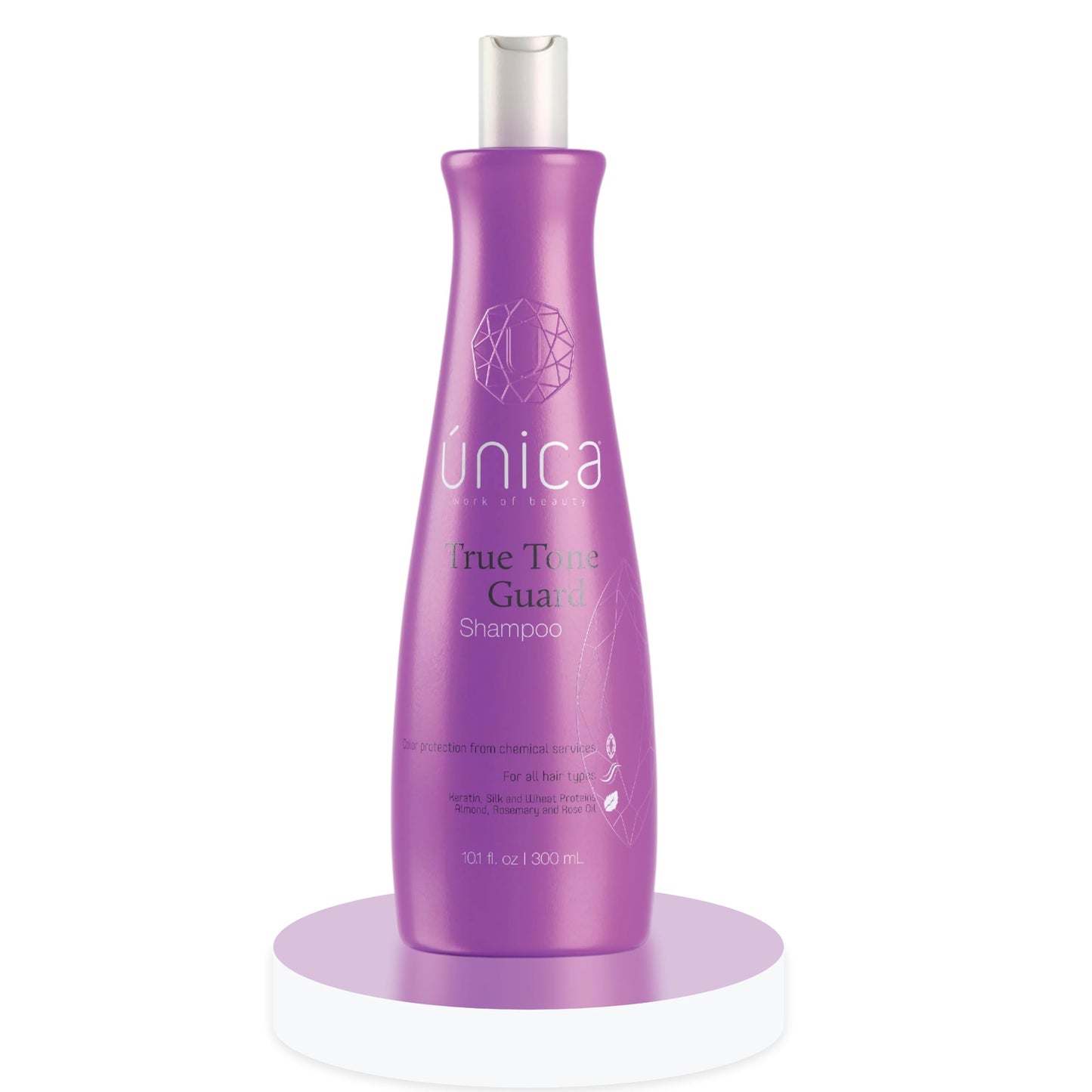 UNICA Work of Beauty True Tone Guard Color-Safe Shampoo – Soy Protein, Lysine & Botanical Extracts for Strength & Shine on Chemically Treated Hair – 10 oz