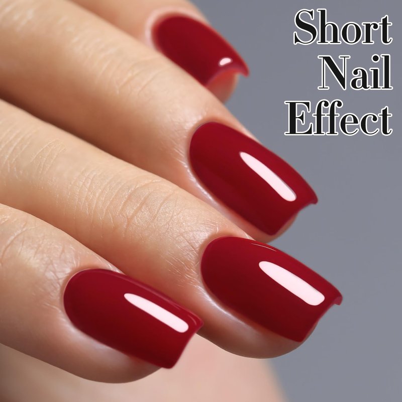 Gel Nail Polish - Double Rhythm 15ML Dark Red Soak Off for DIY Manicure at Home | Art & Salon Quality