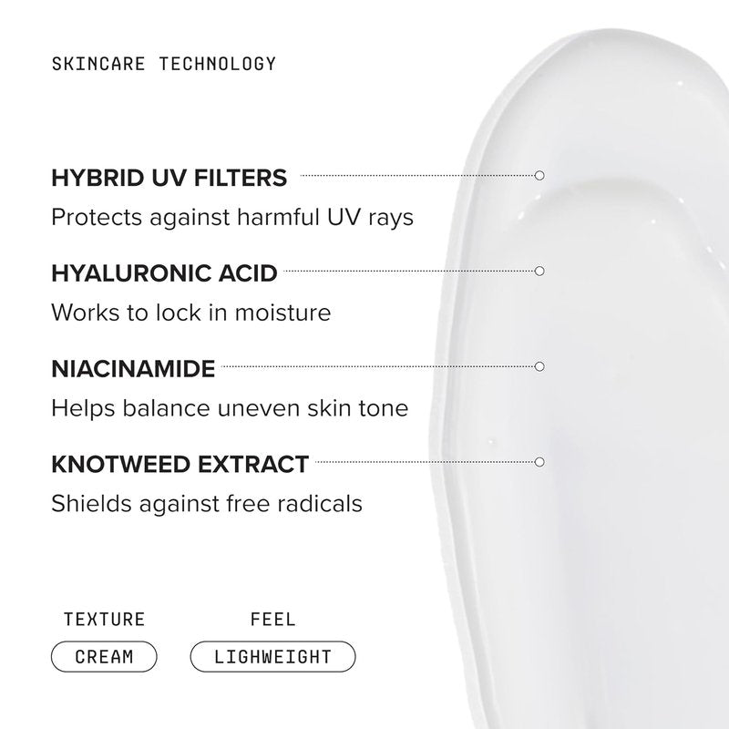 DRMTLGY SmrtSun Broad Spectrum SPF 45 Anti-Aging Sunscreen – Hybrid Zinc Oxide UV Protection with Hyaluronic Acid & Niacinamide – Lightweight, Non-Greasy, Fragrance-Free Face Sunscreen – 1.7 oz