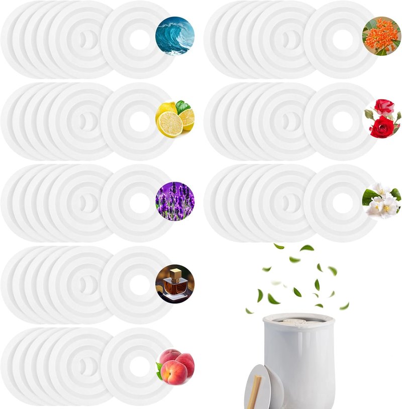 Demissle Fragrance Disc Pads - Scented Towel Warmer Refills | 48 Pcs in 8 Invigorating Flavors