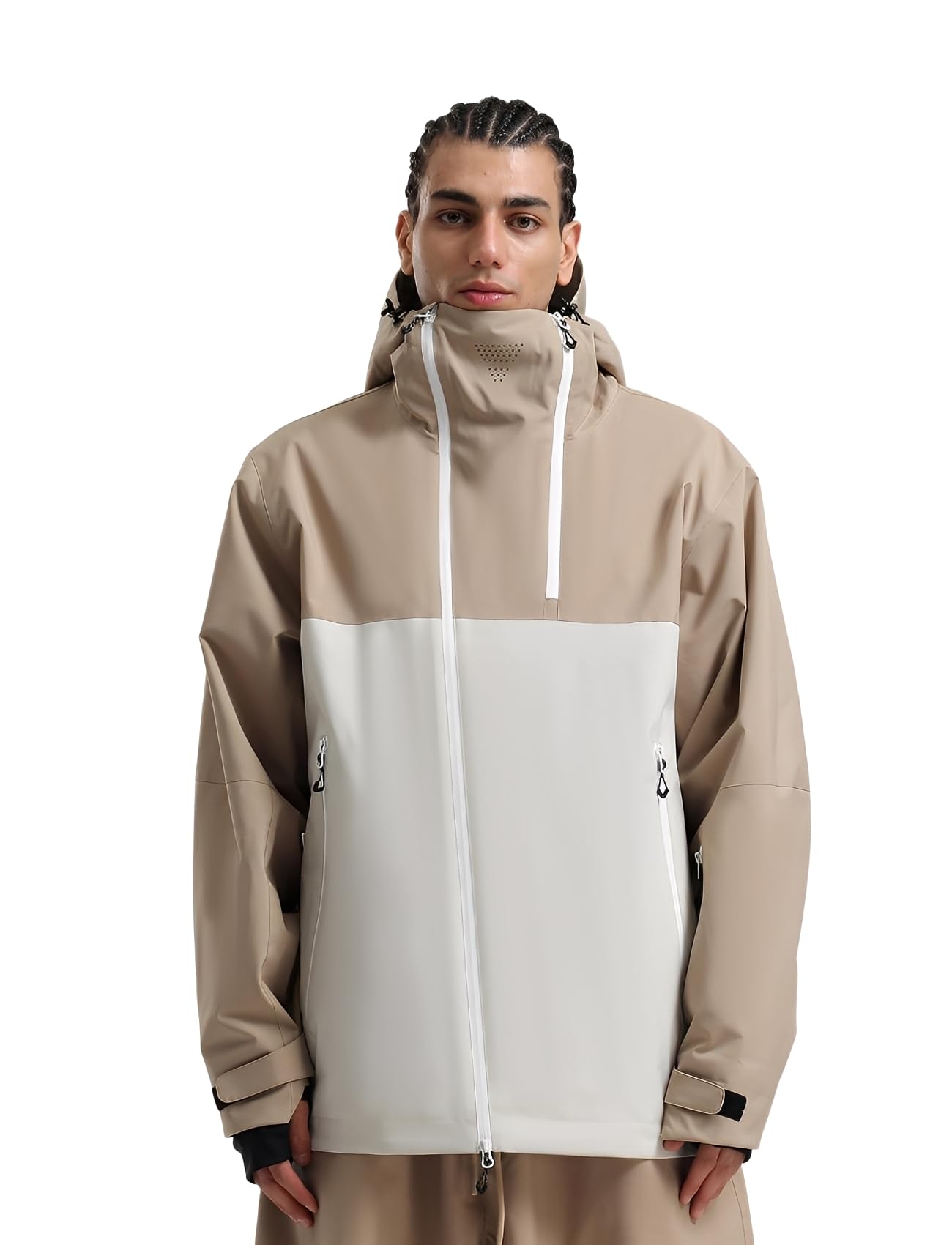 GSOU SNOW Mens Snowboard Jacket Women Ski Jacket Coat Waterproof Winter Snow Insulated Windproof Hiking Mountain Outside Sports Khaki Beige