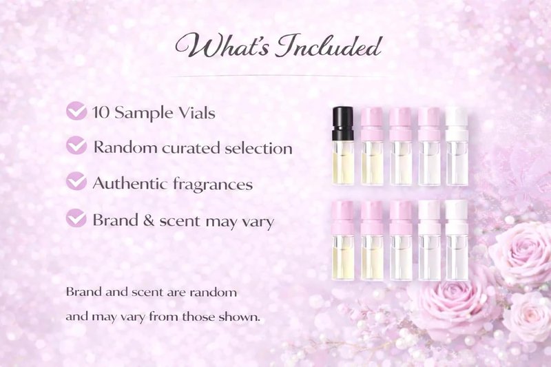 Designer Perfume Discovery Set - 10-Piece Mini Vial Sampler for Travel & Gifting | Assorted Fragrances