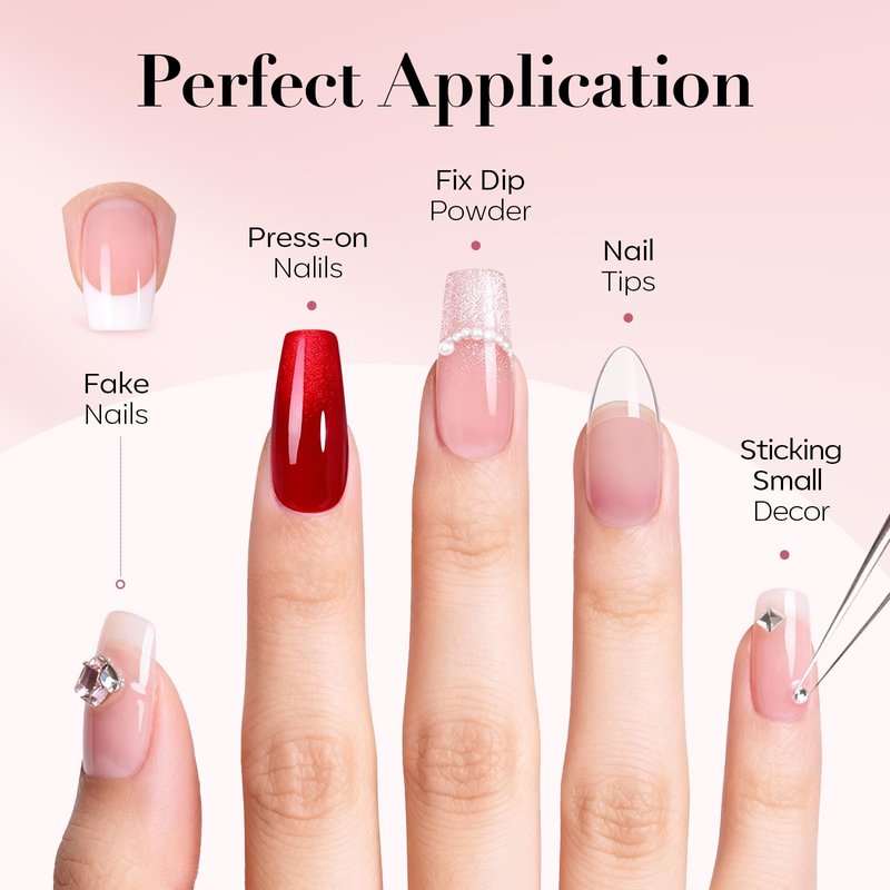 AzureBeauty Nail Repair Glue for Broken Cracked Split Weak Nails, Clear Quick Dry No UV Needed, Easy Application, Durable & Long-Lasting Fast Glue False Nails, Press On Nails
