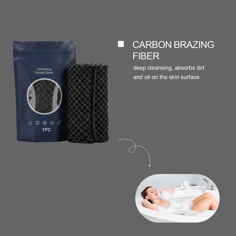 HCMISLZOSJ 2026 New Model,Exfoliating Shower Towel,2-in-1 Exfoliating Towel, Premium Scrub Wash Cloth for Body Face, Body Scrubber with 2 Sides for All Skin Types