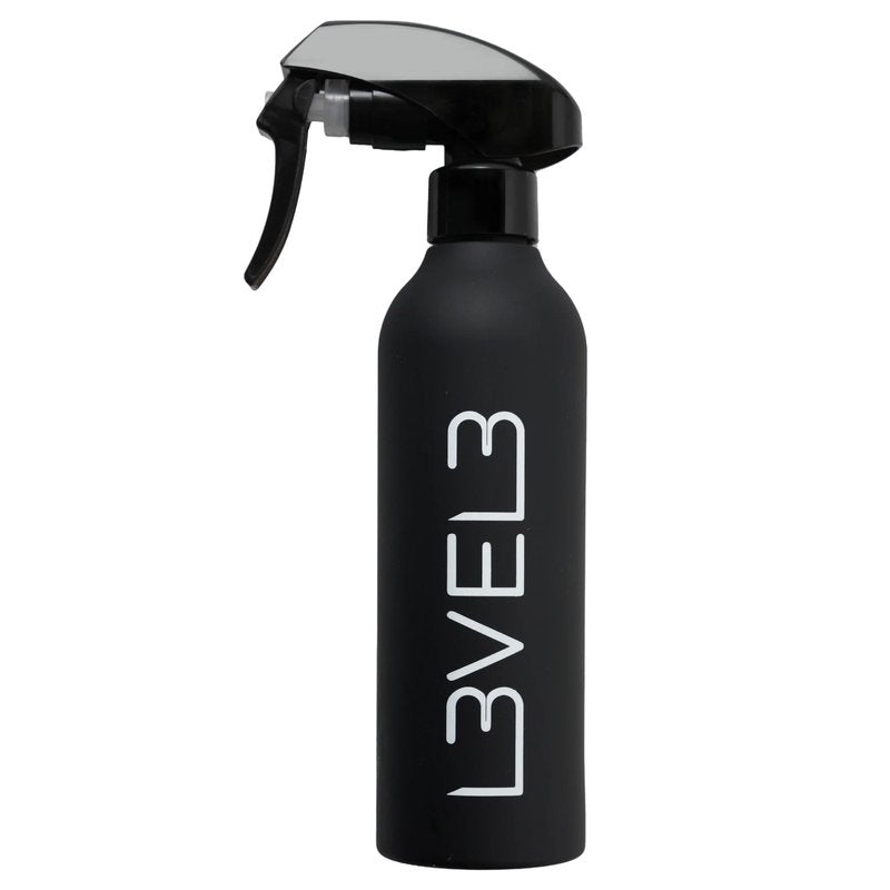 L3 Level 3 Rubberized Spray Bottle - Precise Action Mist Bottle for Effortless Hair Styling - Rubber Grip for Total Control