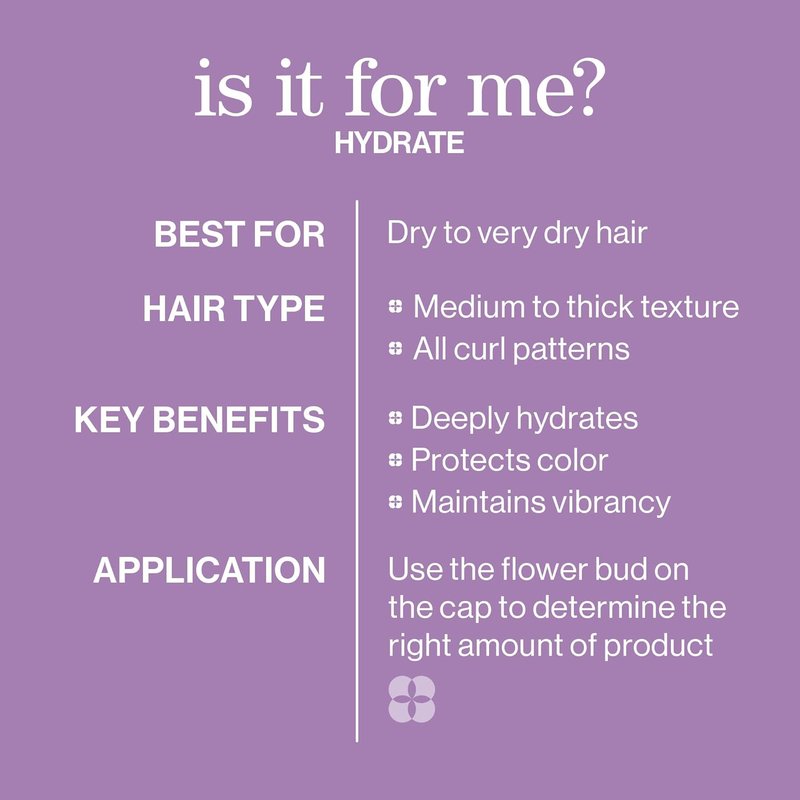 Pureology Hydrate Shampoo - Moisturizing Formula for Dry & Color-Treated Hair | Vegan, Sulfate-Free with Rose Extract & Green Tea
