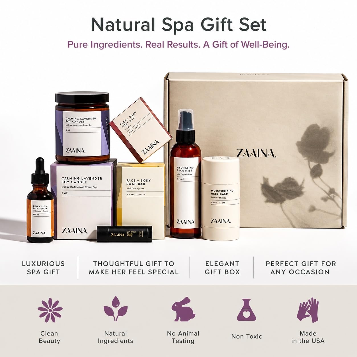 Luxury Spa Gift Basket for Women – Self Care Gifts, Relaxation & Pampering Spa Set, Birthday Gifts for Women, Bath & Body Care Package, Wellness Gift Box for Mom, Wife, Girlfriend, Friend – USA Made