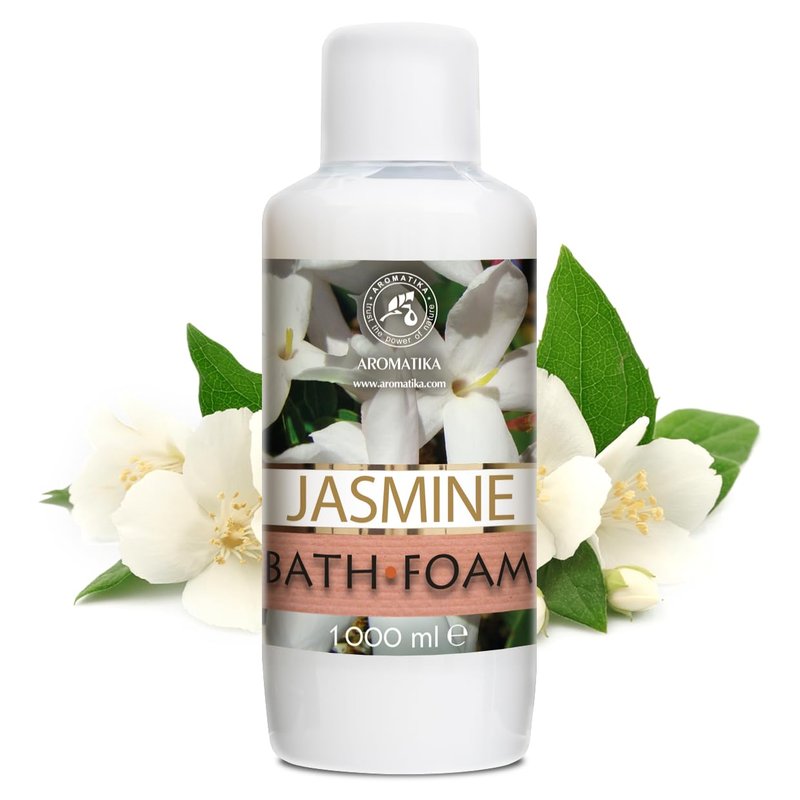 Bath Foam Jasmine 1000 ml (34 Fl Oz) – Bubble Bath with Floral Scent – for Daily Bathing