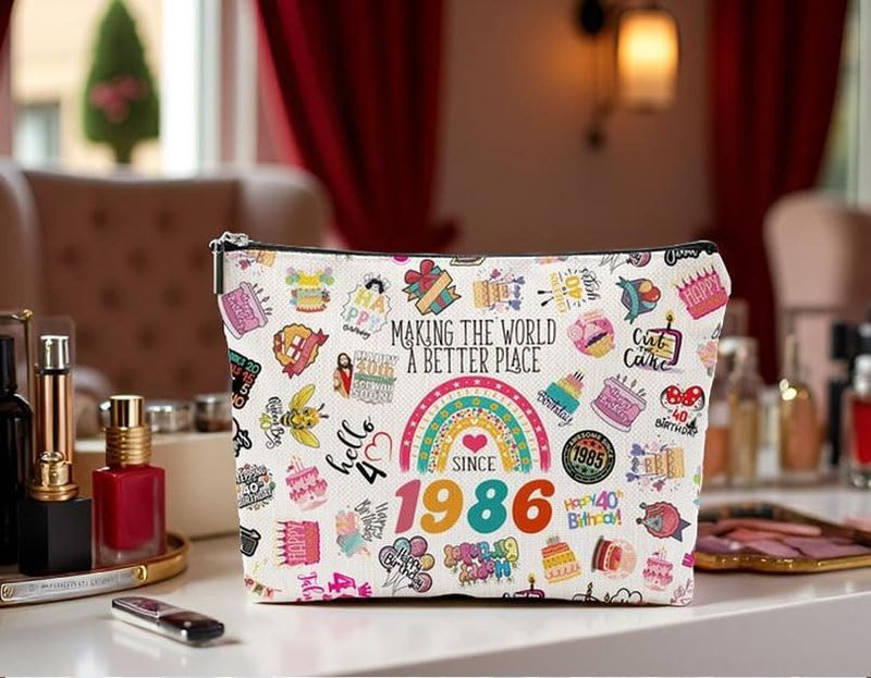 40th Birthday Gifts for Women - Stylish Makeup Bag & Toiletry Pouch | Perfect for Mom, Wife, Sister